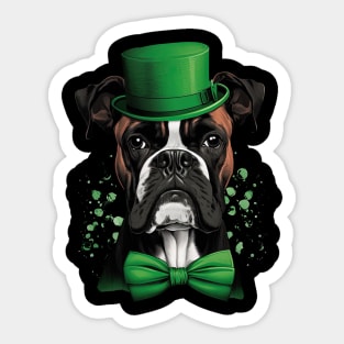 Boxer St. Patrick's day Sticker